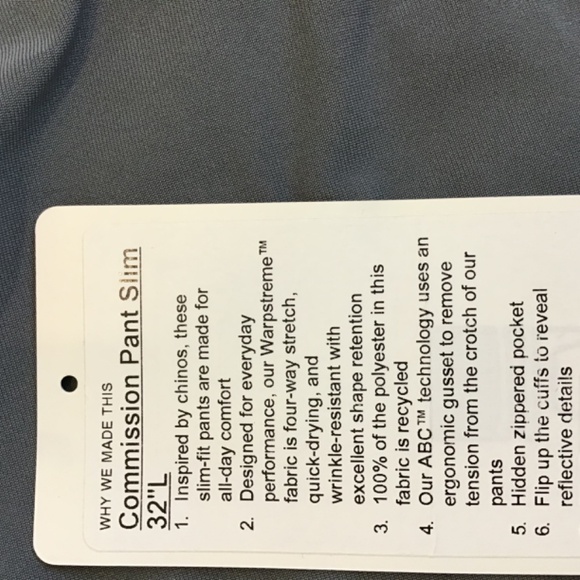 Lulu lemon commission slim pant - Picture 4 of 5